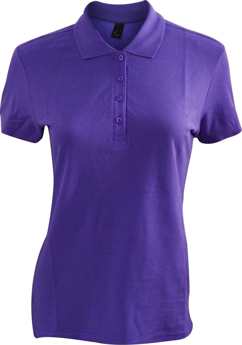 SOLS Dames/dames Passion Pique Poloshirt met korte mouwen (Donkerpaars)