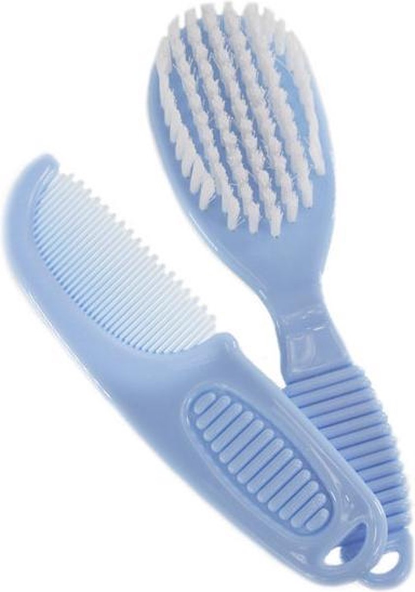 Soft Touch Borstel En Kam Set 2-delig Blauw