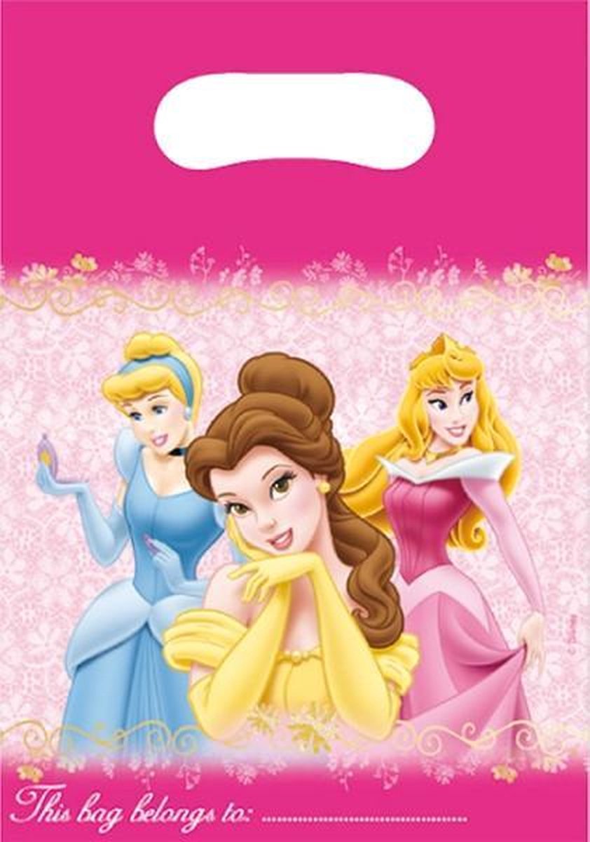 Disney Prinsessen Uitdeelzakjes - 6 stuks