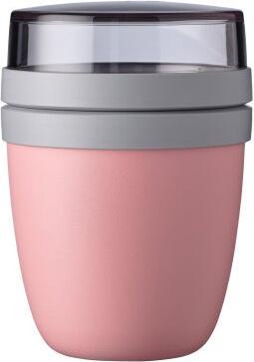 Mepal – Lunchpot Ellipse mini – Praktische muesli beker to go – Nordic pink – Geschikt voor vriezer