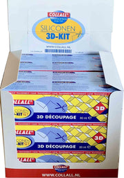 Collall / Siliconen 3D-Kit set / Lijm Tubes / 12 stuks x 80 ml / 1 doos / Tube á 80ml met spuitje