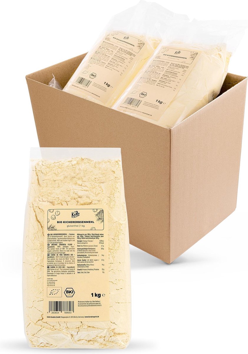 KoRo | Biologisch kikkererwtenmeel 5 x 1 kg