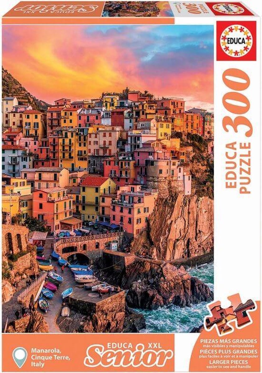 XL-legpuzzel Cinque Terra met 300 extra grote puzzelstukken