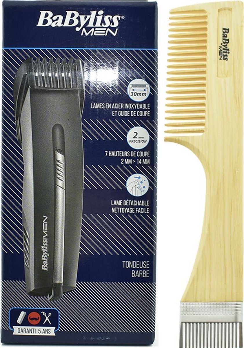 Babyliss For Men Draadloos Haar & Baardtrimmer H200E | Inclusief Haar & baardkam