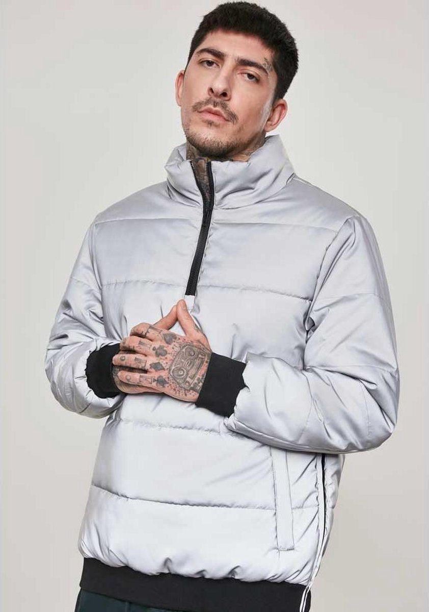Urban Classics Pullover Jas -2XL- Reflective Zilverkleurig