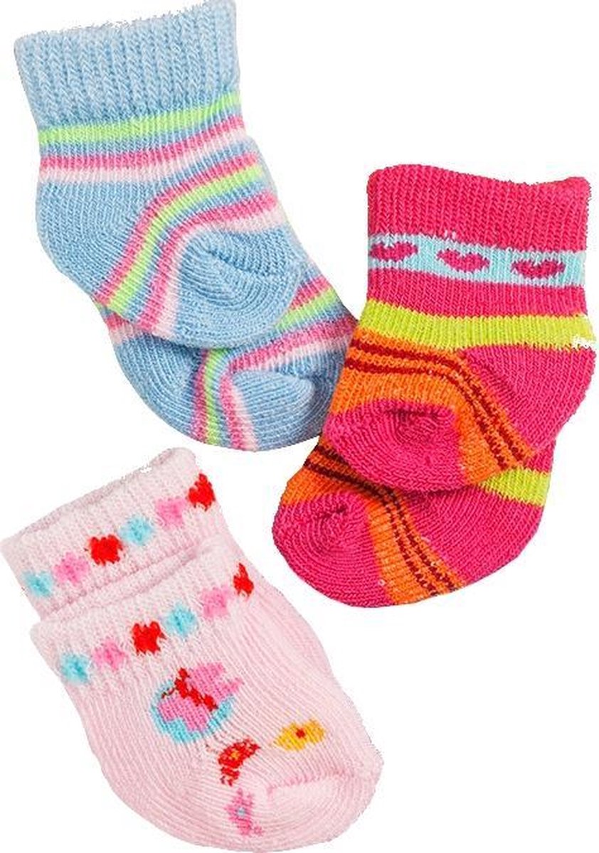 Heless Poppensokken 3 Paar 28-35 Cm Roze