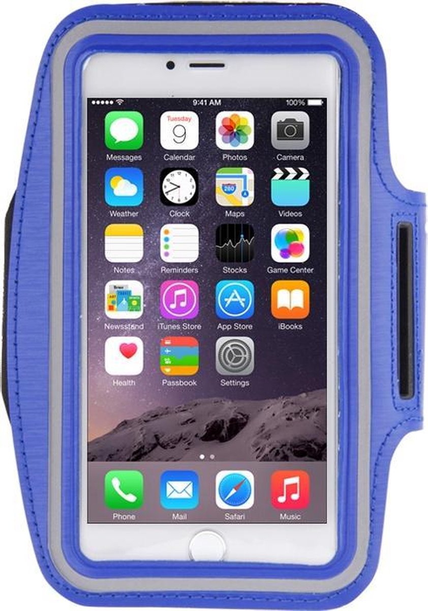 Mobigear Sportarmband Donker Blauw iPhone 8 Plus / 7 Plus / 6(s) Plus