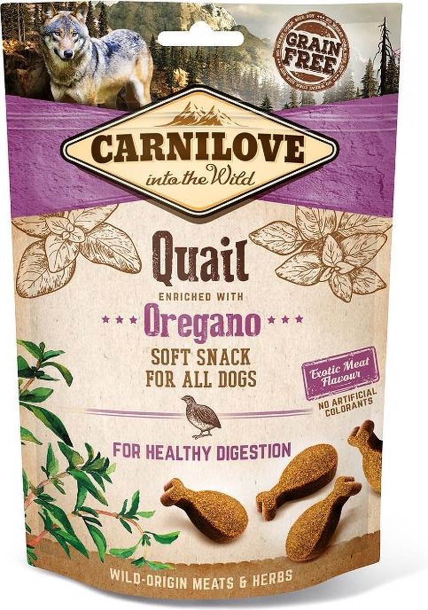Carnilove Soft hondensnack Quail with Oregano 200 gram -  - Hondensnack