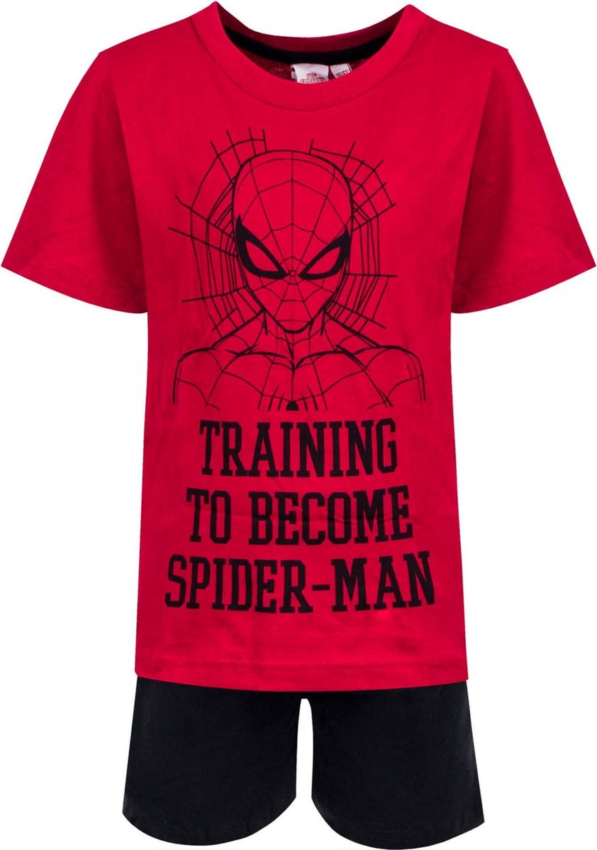 Spiderman Shortama - Spiderman Pyjama - korte broek en t-shirt - Pyjama - Marvel - Zomer Pyjama - Maat 128