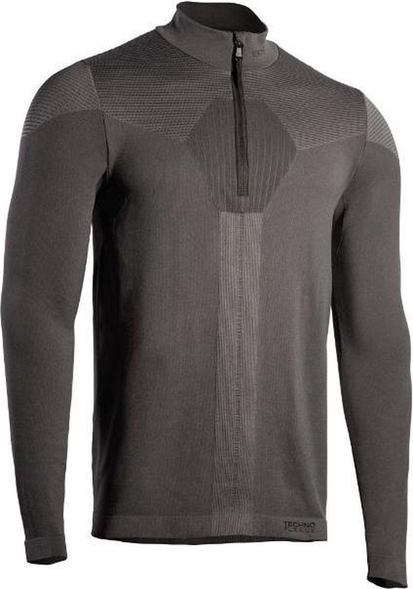 Iron-ic Thermoshirt Fusion Half Zip Heren Polyamide Grijs Mt S