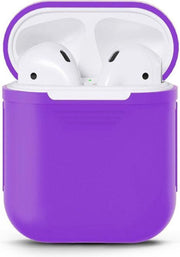 AirPods Hoesje - Siliconen Bescherm Case Hoesje - Paars - Smartphonica