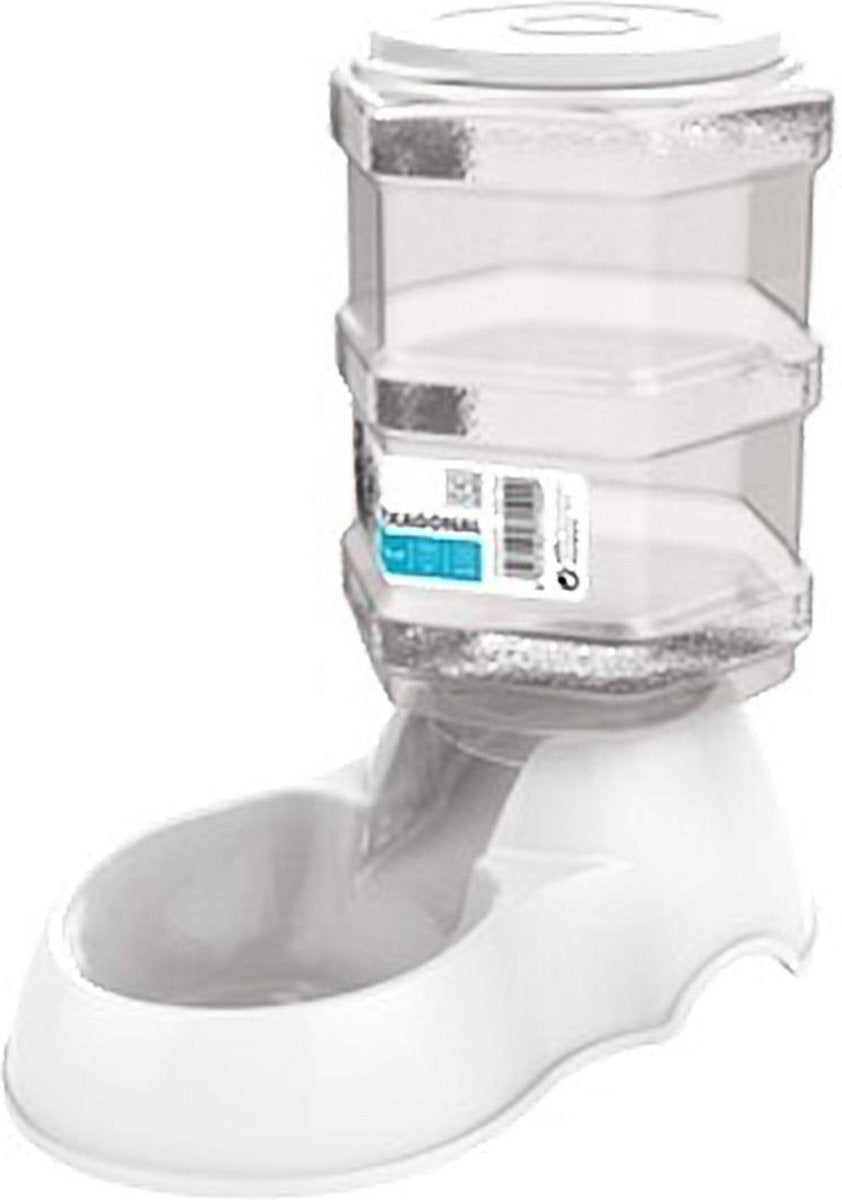 M-Pets Hexagonaal Voerbak voersilo dispenser Wit 3