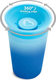 Munchkin Miracle  beker  sippy -  van kleur veranderend - 360 colour changing sippy cup blauw