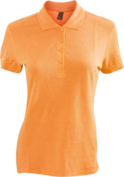 SOLS Dames/dames Passion Pique Poloshirt met korte mouwen (Oranje)