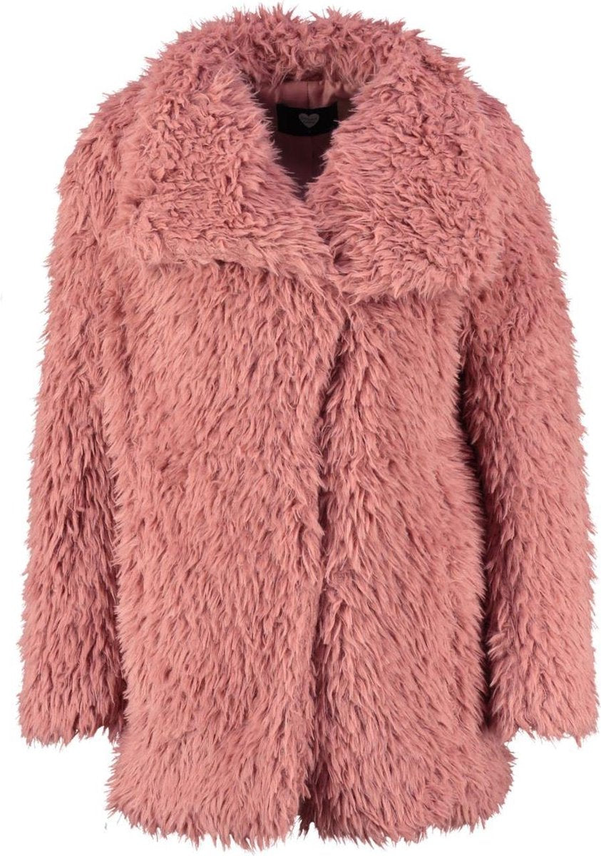Catwalk junkie zachte relaxed fit roze winterjas - sluit met 2 haakjes - Maat XS