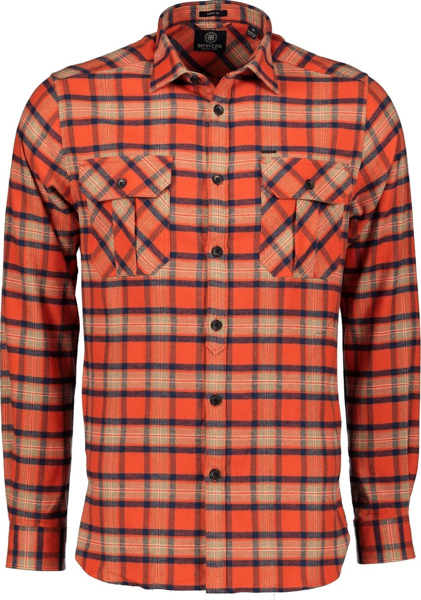 Dstrezzed Overhemd - Slim Fit - Oranje - S