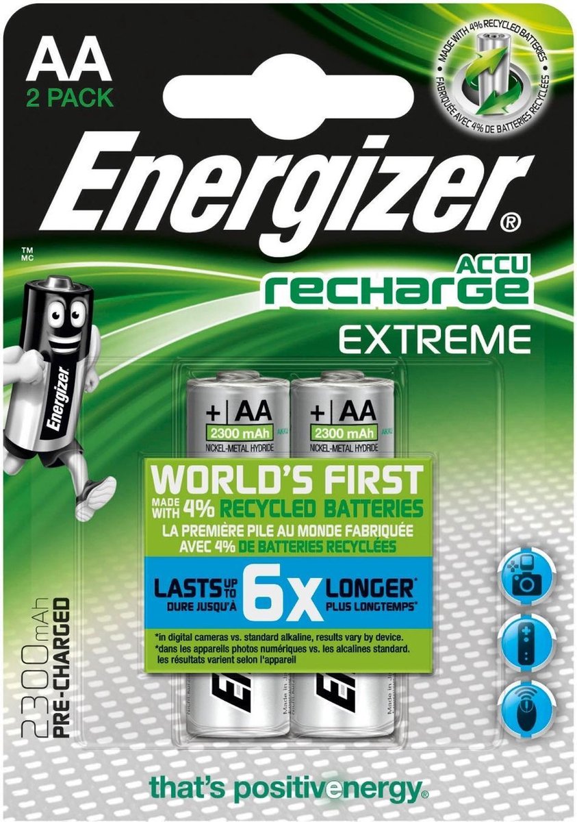 Energizer ENR Recharge Extreme 2300 AA BP2