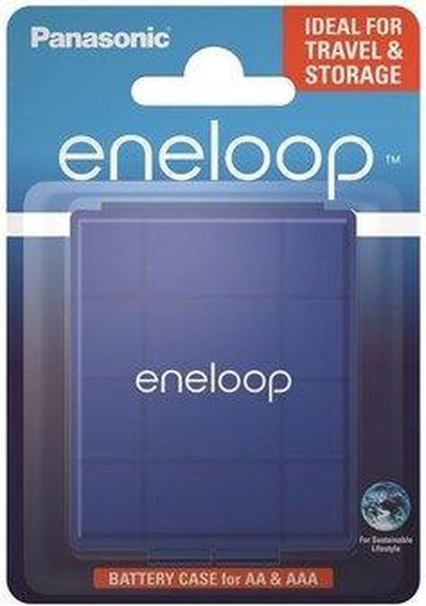 Batterij bewaar doosje  blauw 4 stuks - Eneloop