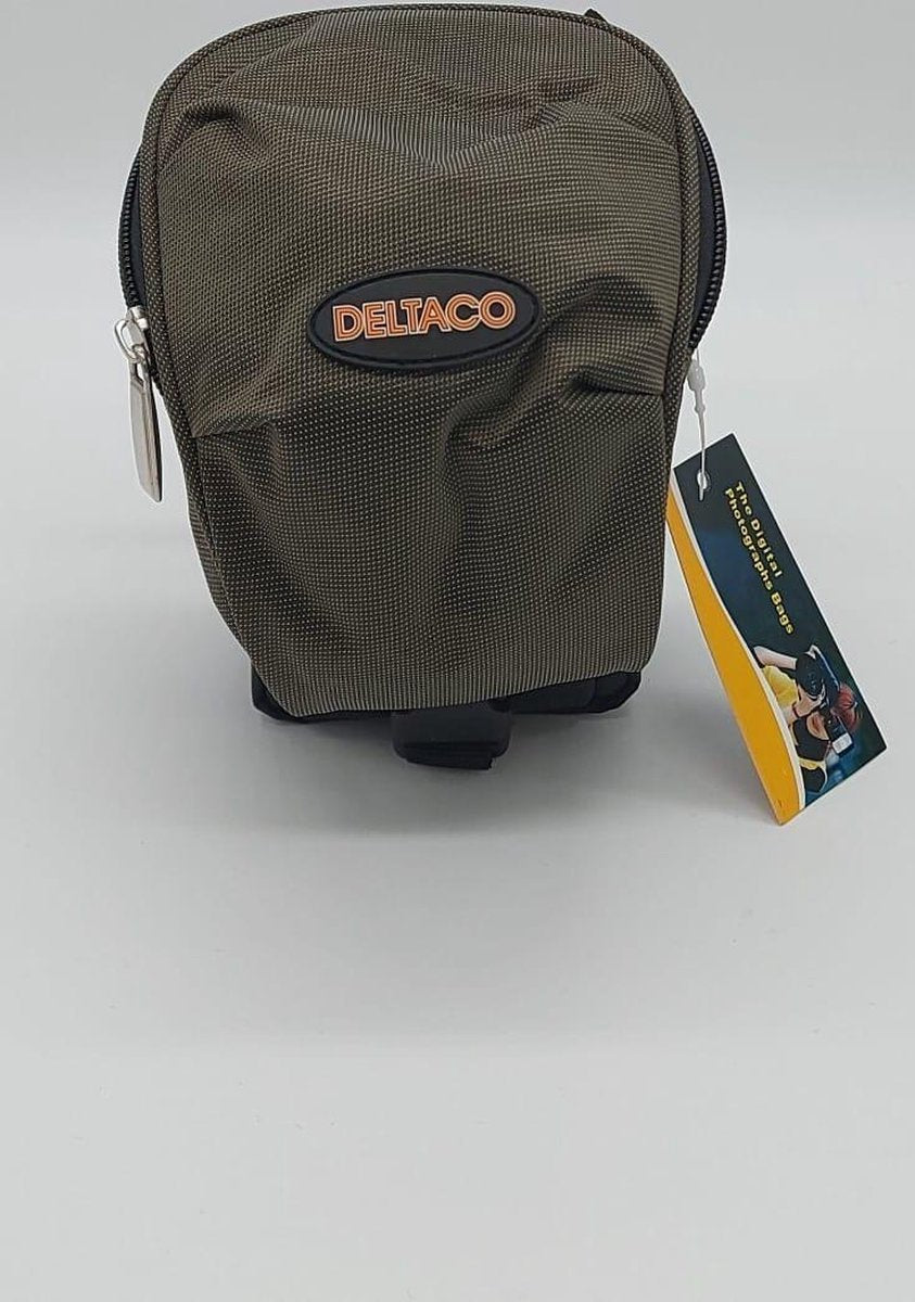 DELTACO - Cameratas - Kleine Cameratas - Camera Hoesje - Polyester - Zwart met Groen
