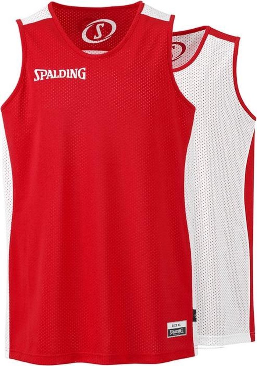 Spalding Essential Rev. Shirt Unisex - Zwart / Geel - maat XXL