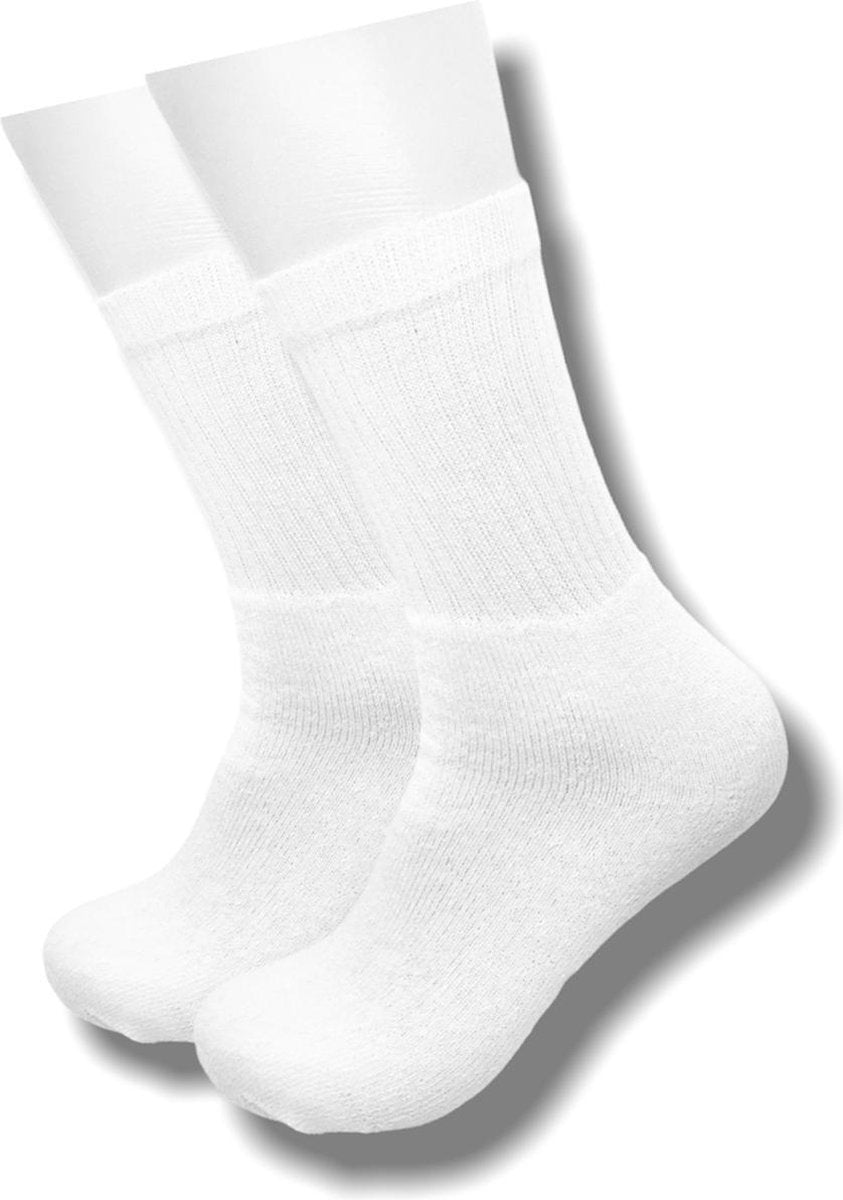 8 Paar Katoen Sportsokken - Unisex - Badstof - Wit 47-50