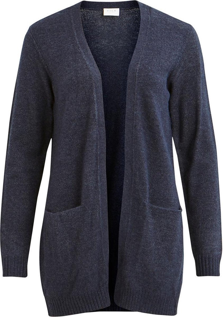Viril L/s Open Knit Cardigan-noos 14044041 Total Eclipse/melange