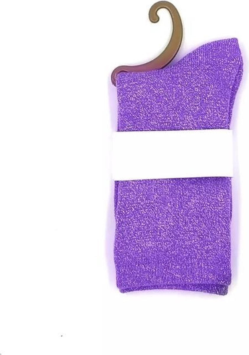 Glittersokken - Lila/Paars