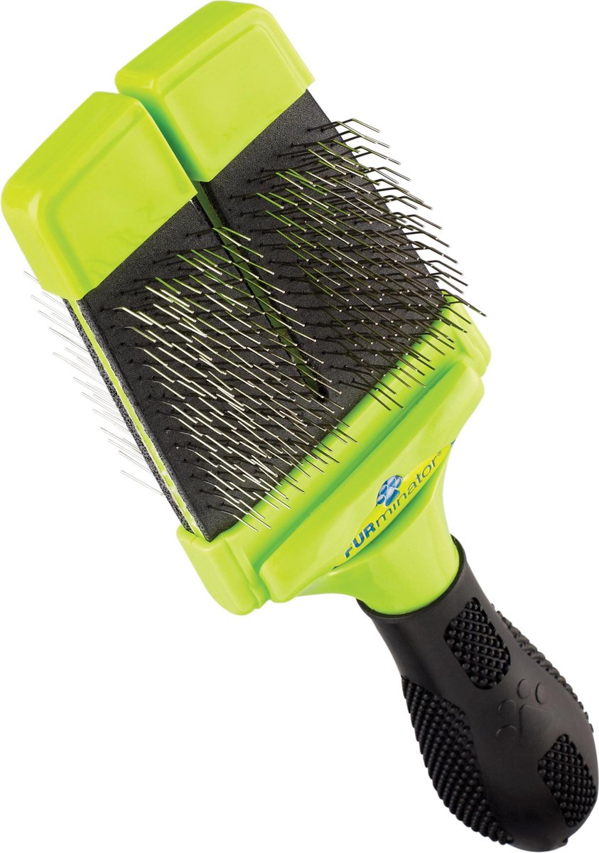 Furminator Hond Slicker Brush - Hondenborstel - 2 zijdig Soft Hard