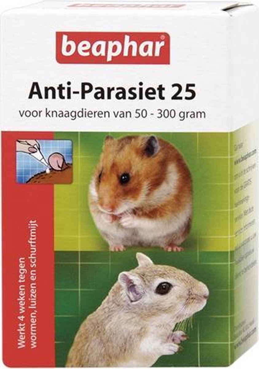 Beaphar anti-parasiet 25 knaagdier - 2 pip - 1 stuks
