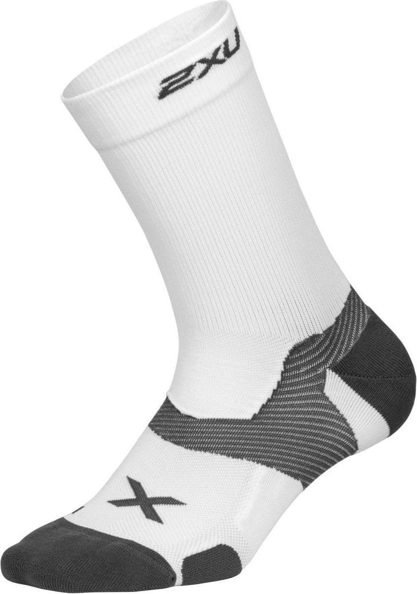 2xu Sportsokken Vectr Cushion Crew Nylon Wit/grijs Maat Xl