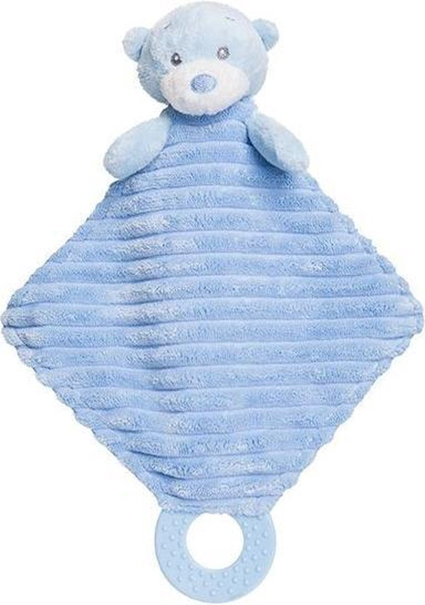 Doudou + Bijtring "Nico" blauw