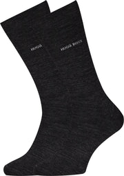 HUGO BOSS John uni (1-pack) - herensokken wol met katoen - antraciet -  Maat: 39-42