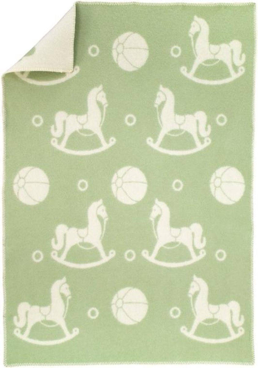 Wollen babydekentje Rocking Horse