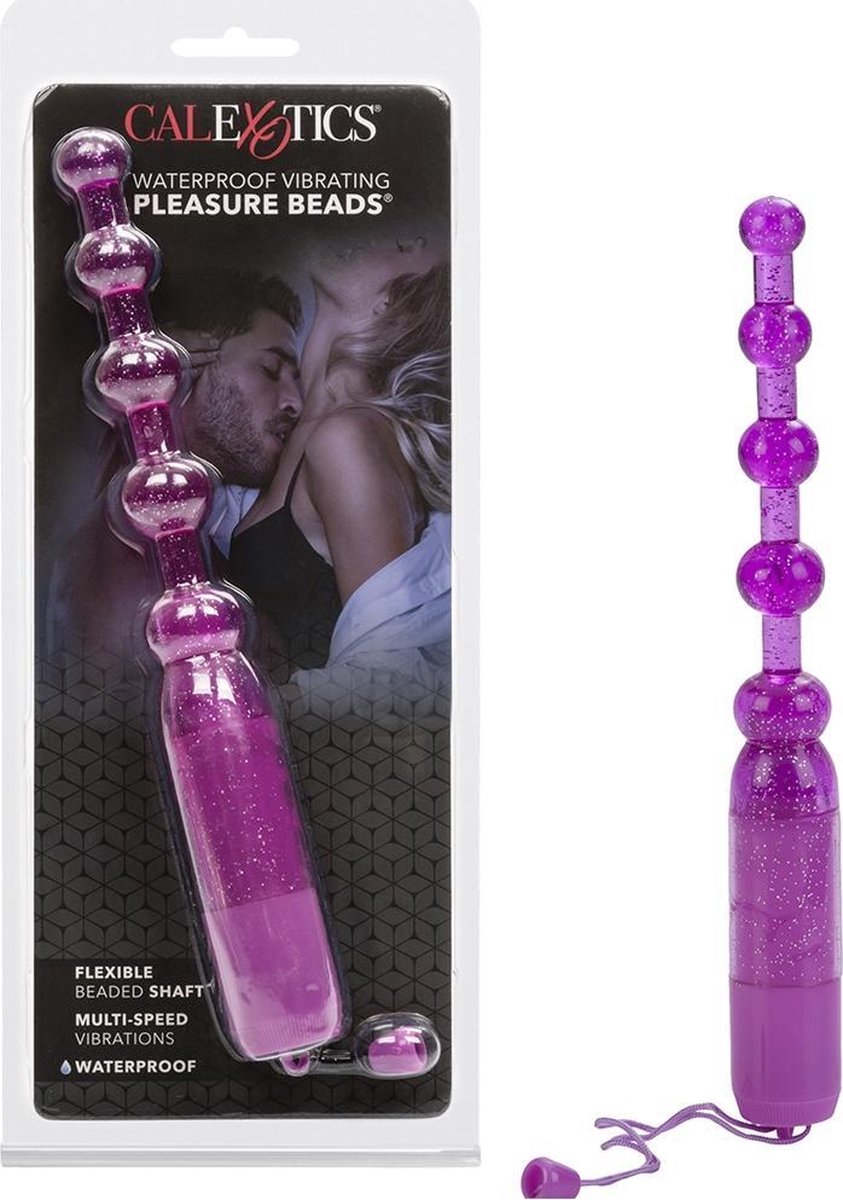 Waterproof Vibrating Pleasure Beads  - Purple