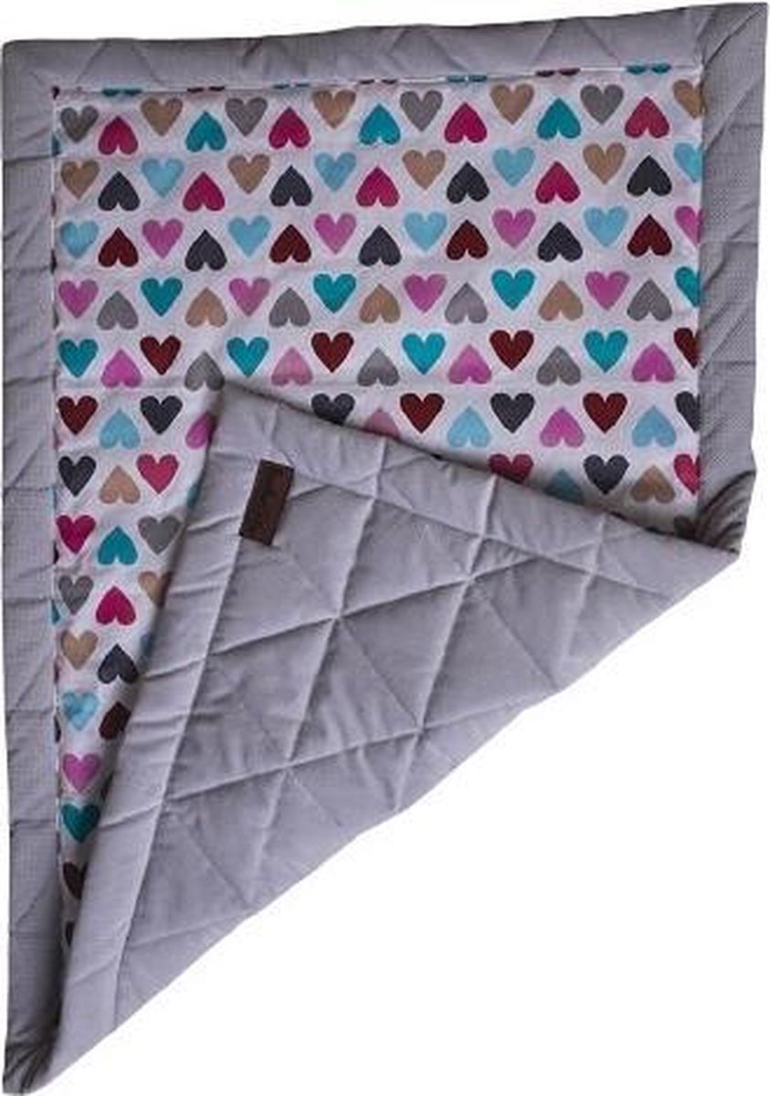 Kinder Hop Deken Triangles 100 X 70 Cm Katoen/fluweel Grijs