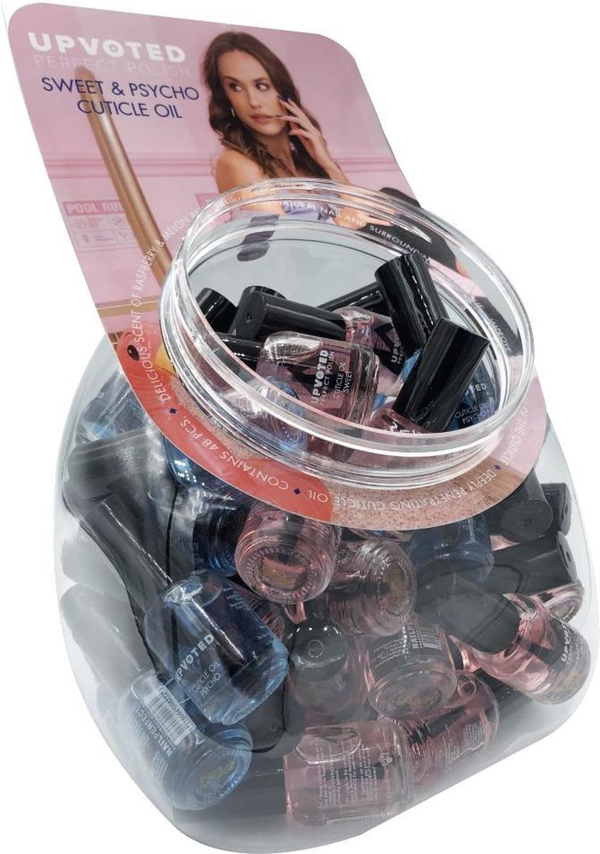 NailPerfect UPVOTED Nagelriem Oil Sweet & Psycho Fishbowl (48pcs x 5ml)