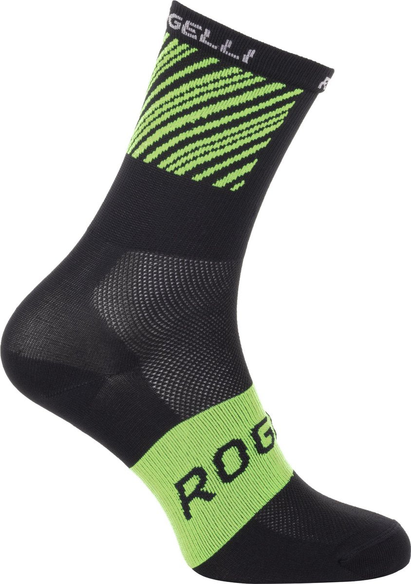 Fietssokken Rogelli Ritmo Cycling Socks 36-39 Black/Green - Maat: 36-39