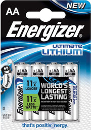 4x Energizer batterijen Lithium AA