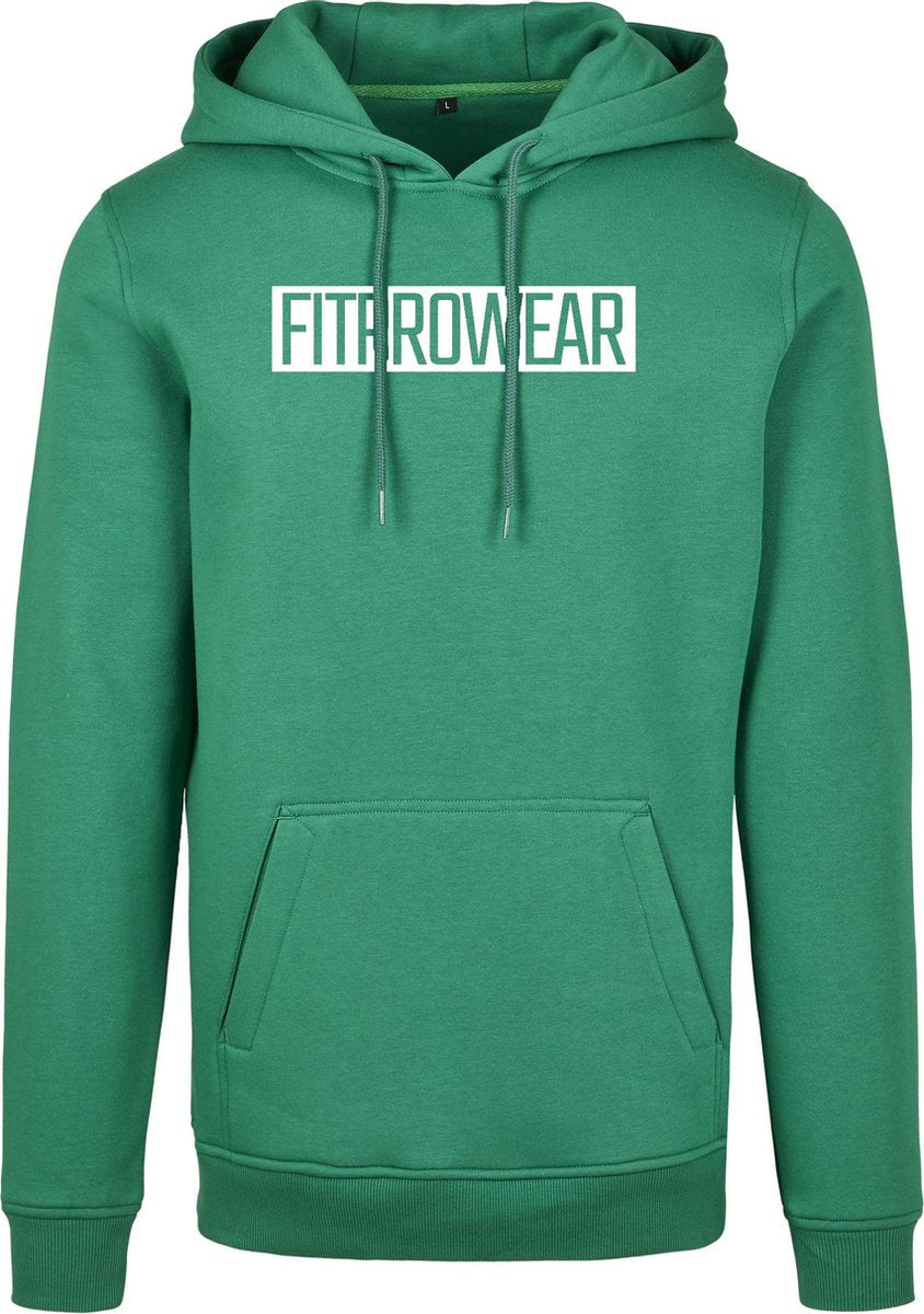FitProWear Trui Heren Block - Groen - maat S - Mannen - Hoodie - Trui  - Sweater - Sporttrui - Sportkleding - Casual kleding - Trui Heren - Groene trui - Katoen / Polyester - Trui Capuchon - Hoodie Capuchon