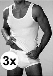 3x Beeren heren ondergoed Classic wit maat 4XL - Onderbroeken/slips voor heren