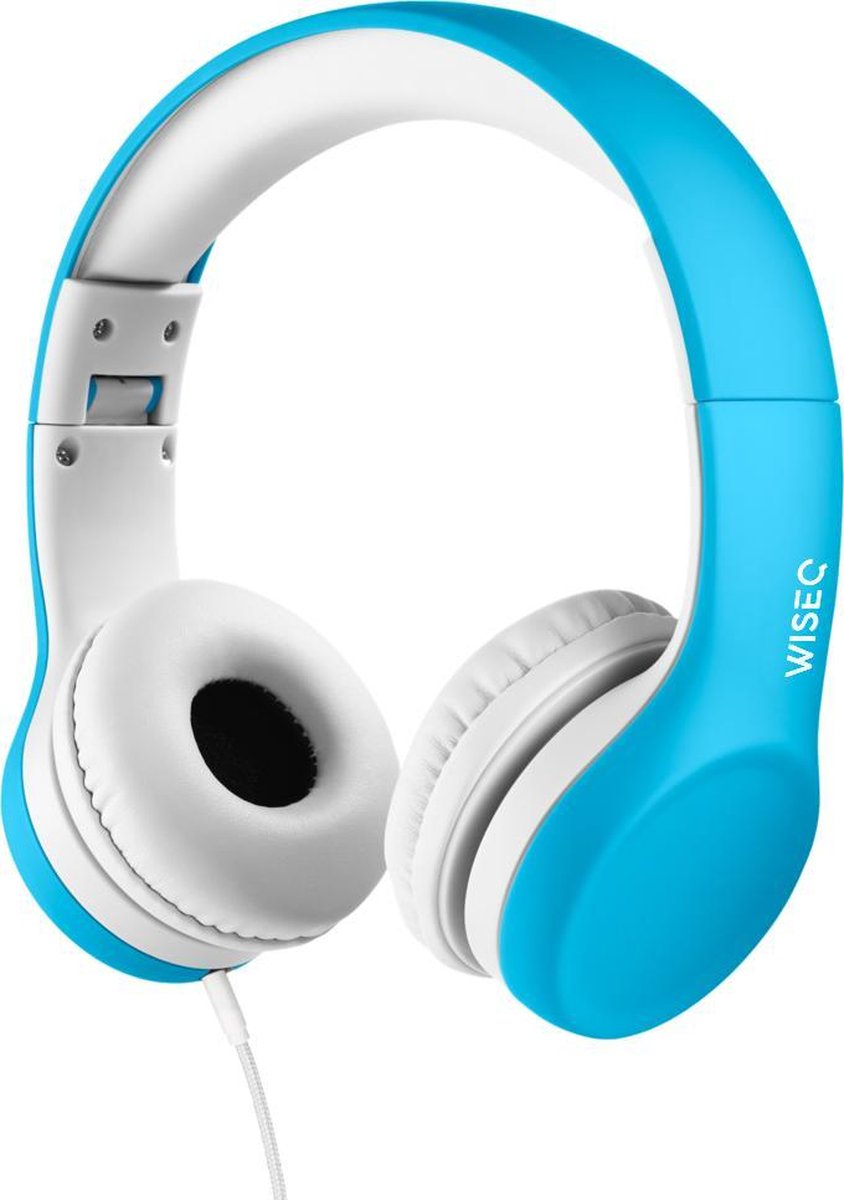 WiseQ Junior On Ear Koptelefoon Voor Kinderen -  Vanaf 3 tot 9 jaar - Volumebegrenzer - Blauw