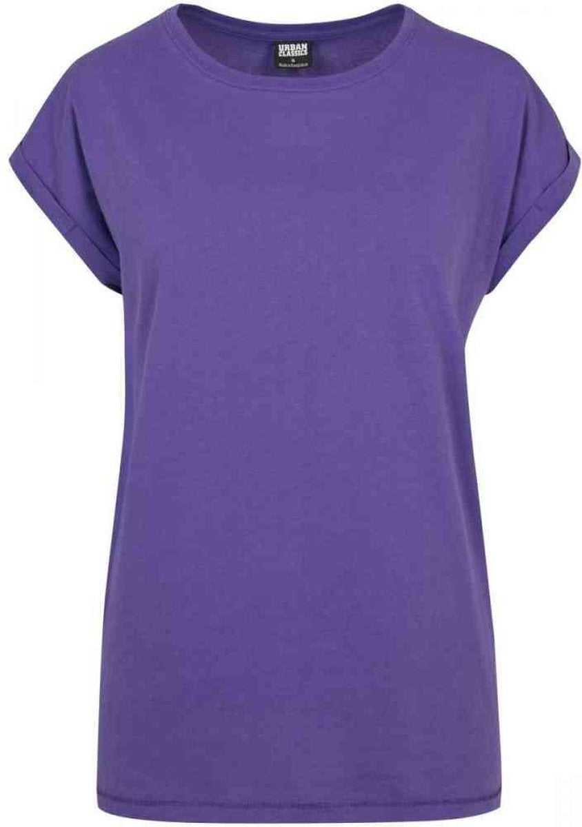 Urban Classics Dames Tshirt -S- Extended shoulder Paars