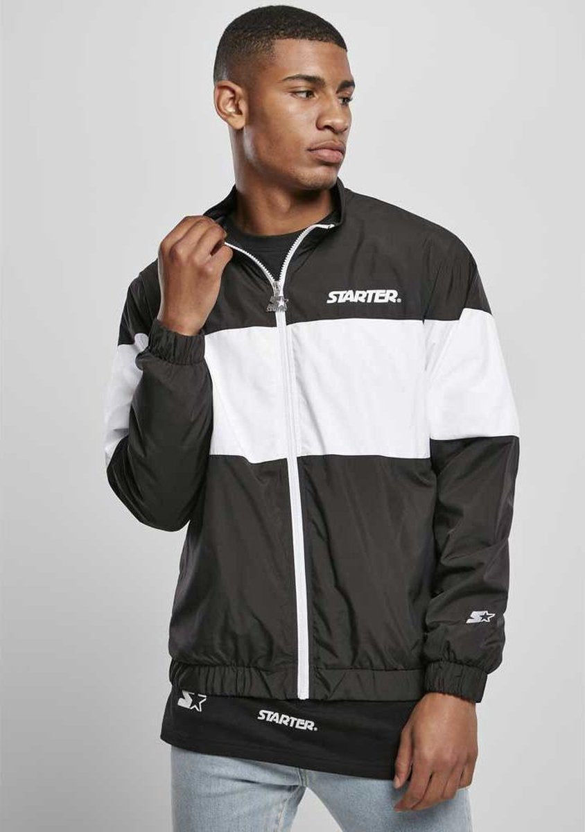 Starter Trainings jacket -2XL- Block Zwart/Wit