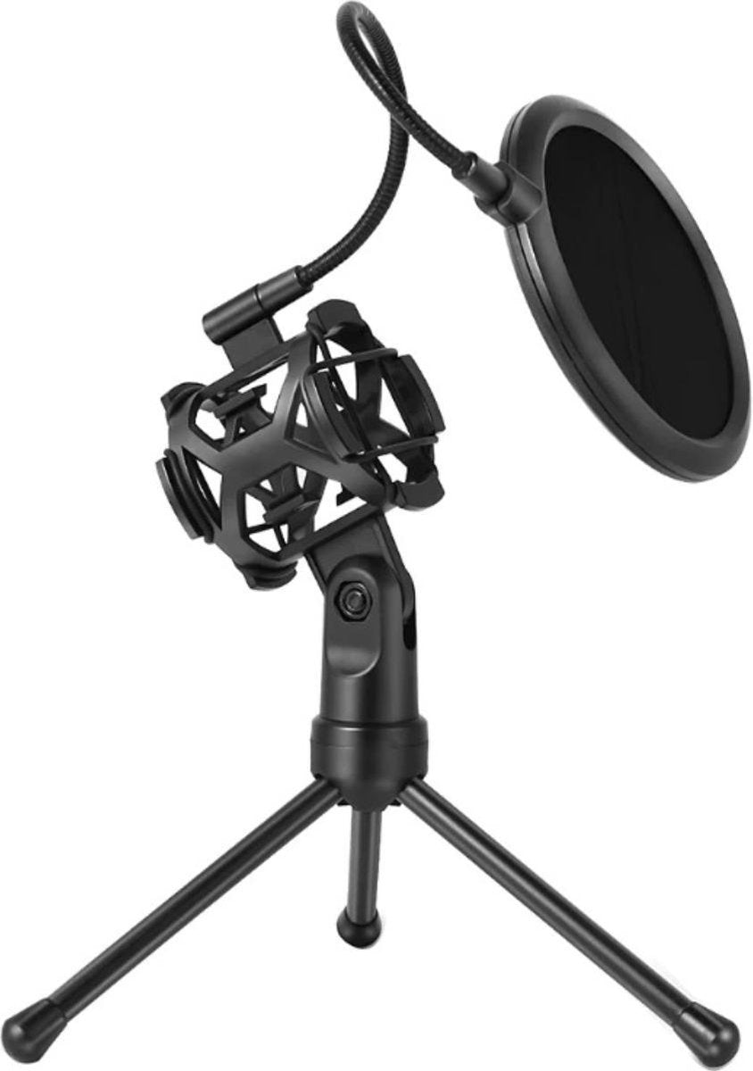 Microfoon standaard | Microfoon statief | Popfilter voor microfoon | Microfoon filter | Tripod | Microfoon houder | Microfoon tafelstatief | Microfoonhouder | Hoogte verstelbaar | Able & Borret
