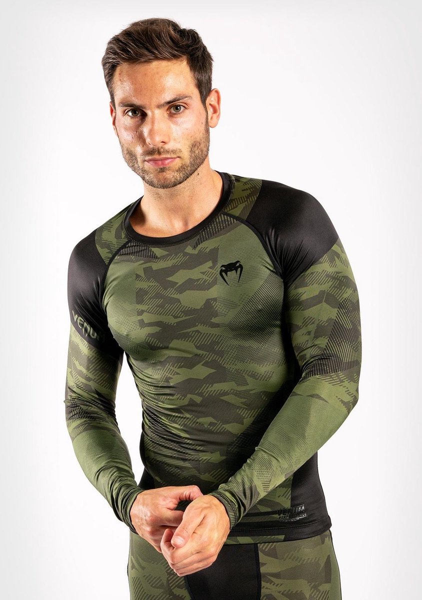 Venum TROOPER Rash Guards L/S Forest Camo Zwart Kies uw maat: M