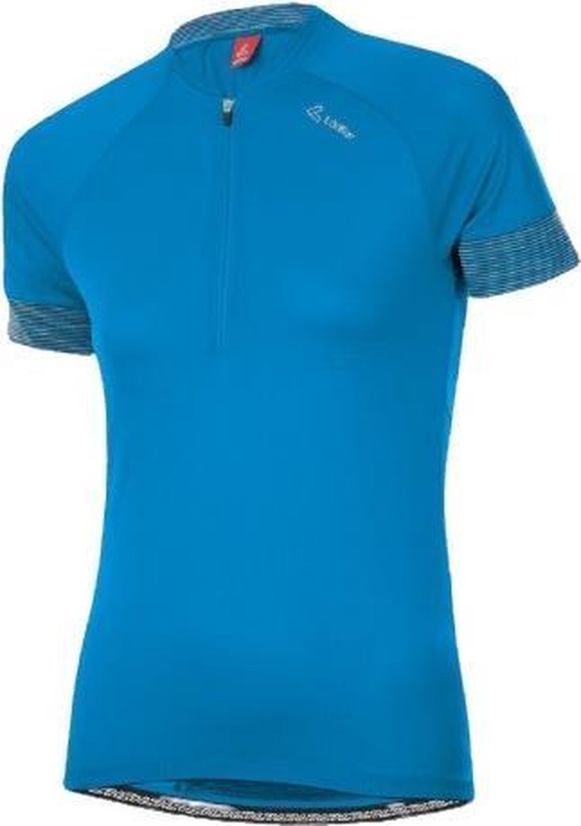 Löffler Fietsshirt Hz Pure Dames Polyester Blauw Maat 36