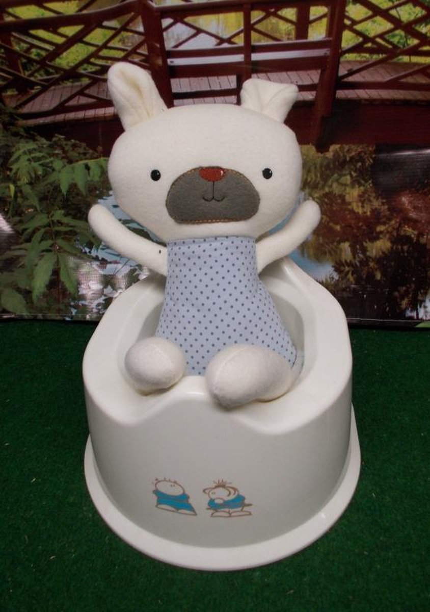 plaspotje  met knuffel beertje