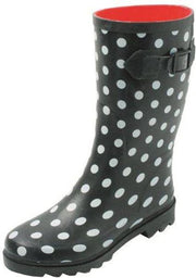 Gevavi Boots Stip Zwart Rubber Regenlaarzen Dames