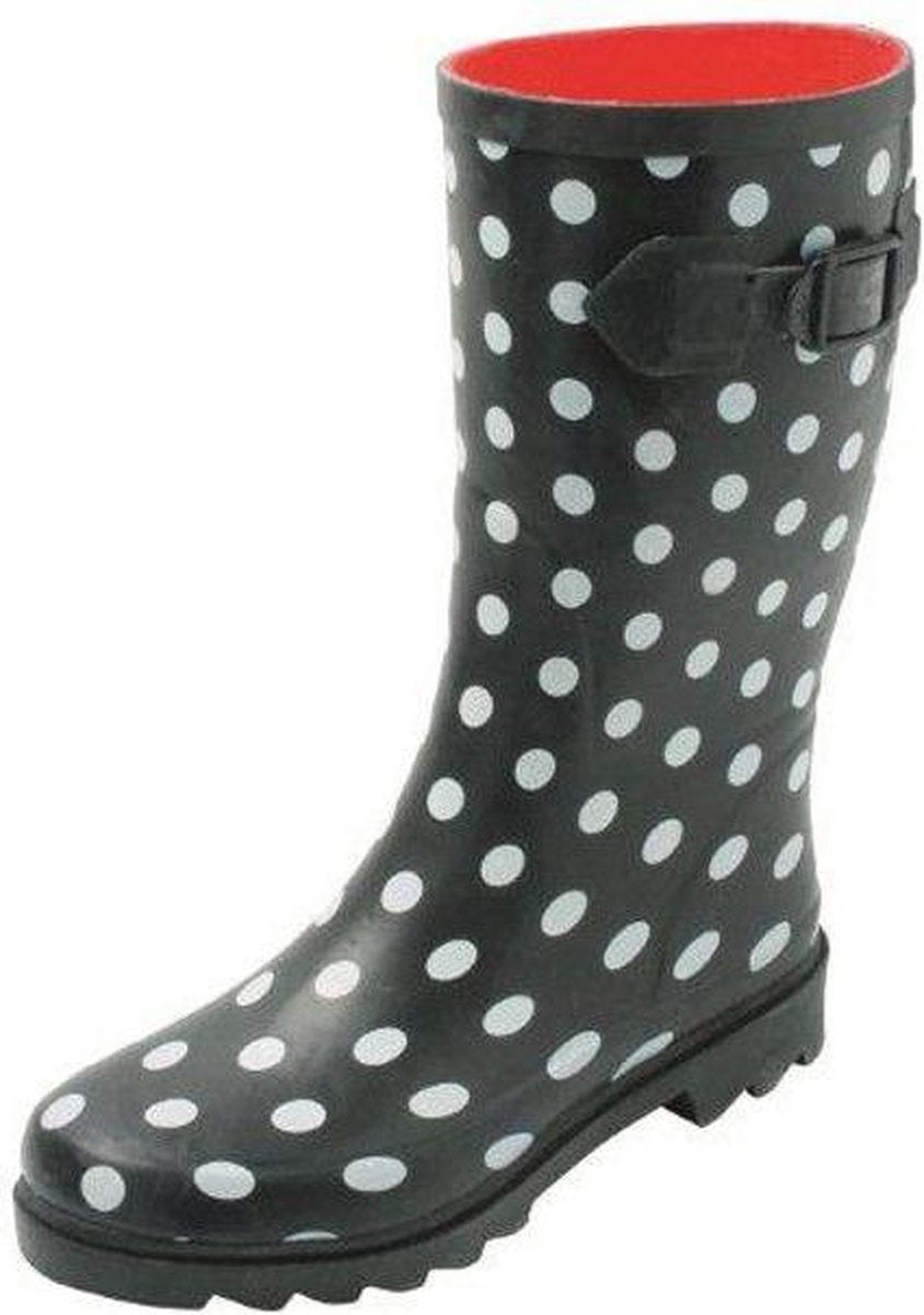 Gevavi Boots Stip Zwart Rubber Regenlaarzen Dames