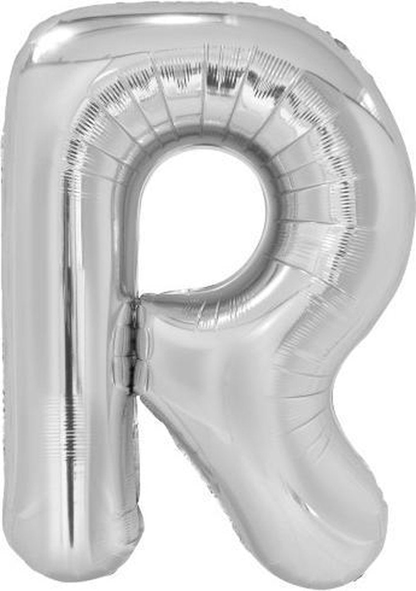 Amscan Letterballon R Folie 86 Cm Zilver
